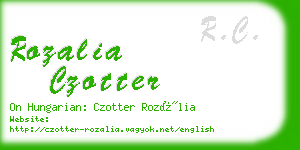 rozalia czotter business card